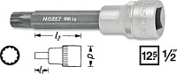 Головка с 12-гранной вставкой 1/2" - 14 мм HAZET 990LG-14